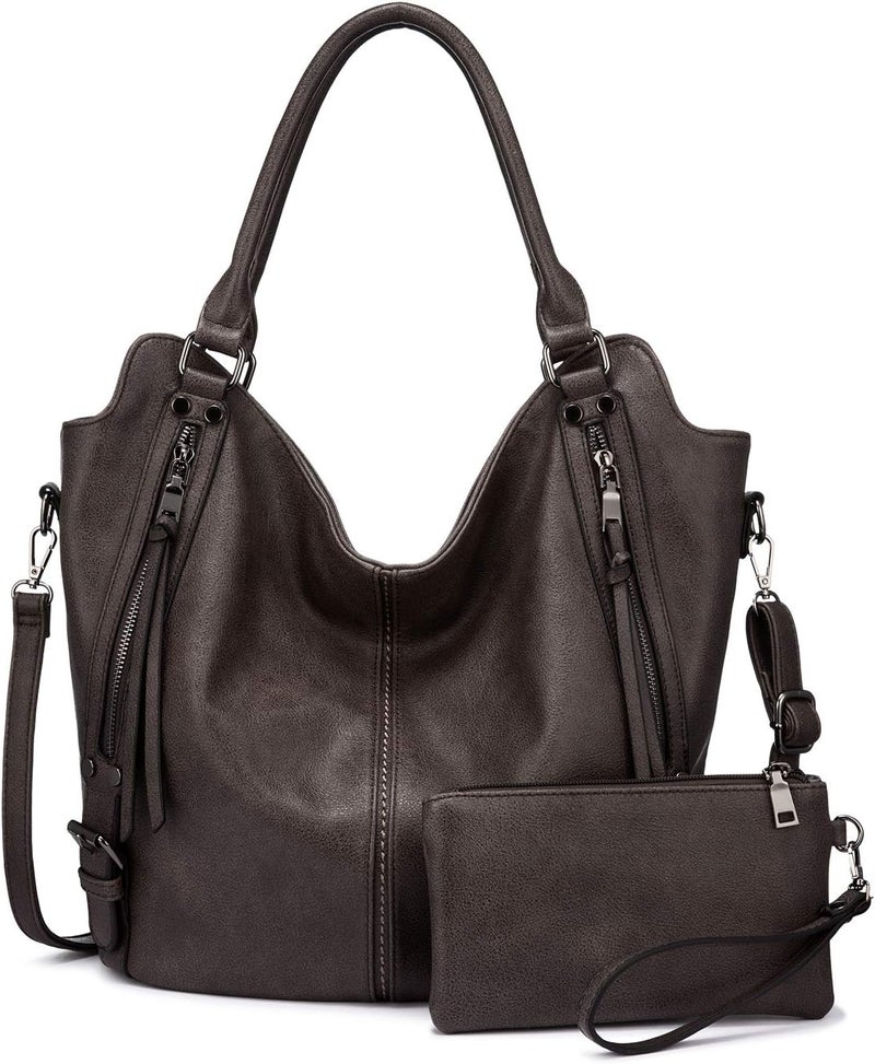 Realer Tote Bag for Women PU Leather Shoulder Bags Fashion Hobo Bags Large Purse and Handbags with Adjustable Shoulder Strap - Image 1